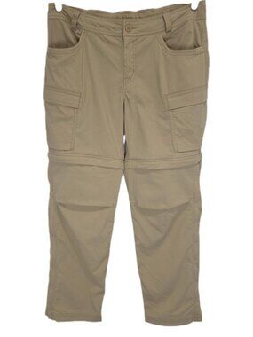 1426 REI Outdoor Nylon Straight Leg Flat Front Zip-Off Pants Sz.14 Womens